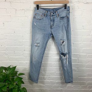 Levi's Distressed Button Fly Jeans Blue Size 27